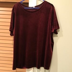 Velour short sleeve shirt